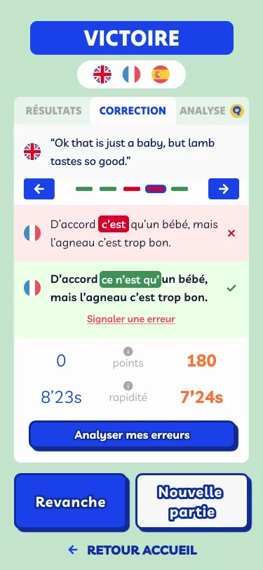 La correction, phrase par phrase